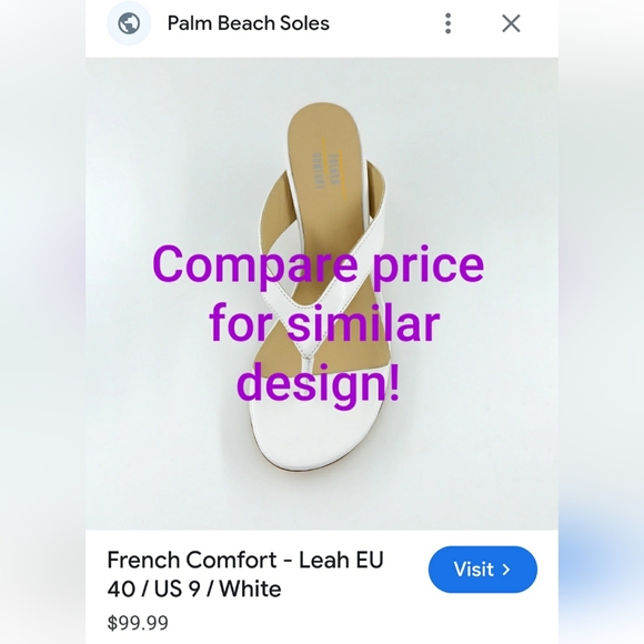 Kitten heels,  size 9, palest pink thong sandals, White Stag, simple elegance. - Picture 5 of 8